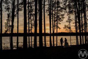 Bride and groom sunset wedding portraits | Ocala National Forest | Megan Montalvo Photography