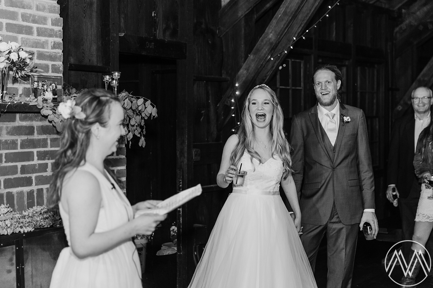 Wedding reception toasts at Doe Lake Campground Wedding | Megan Montalvo Photography