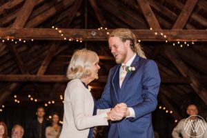 Mother-son first dance at wedding reception at Doe Lake Campground | Megan Montalvo Photography