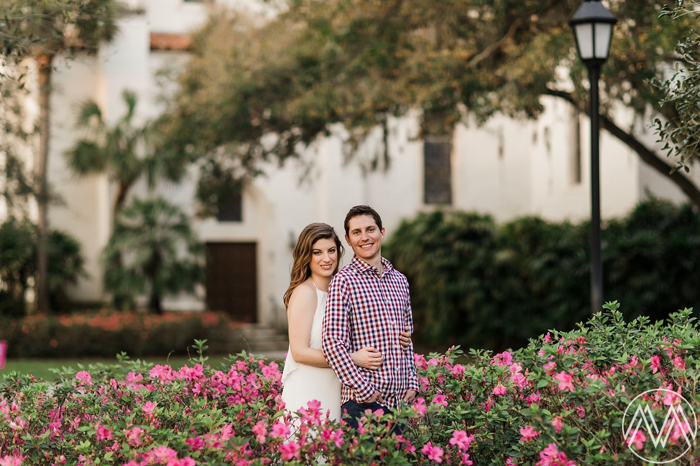 Engagement session at Rollins College. Photographed by Winter Park Wedding Photographer, Megan Montalvo Photography. 