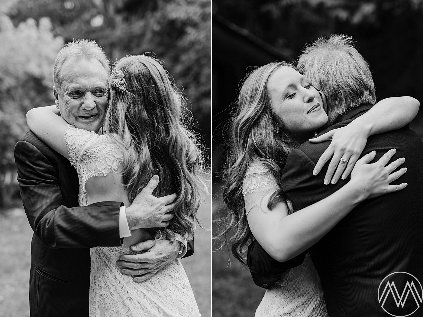 Bride and father first look | PNW Elopement | Megan Montalvo Photography