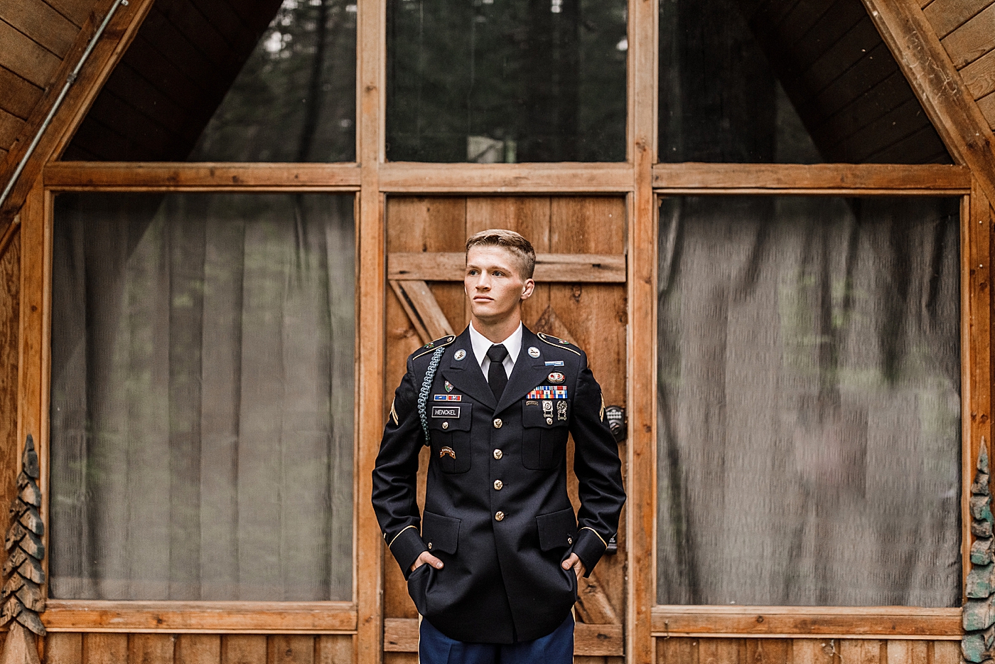 Groom wearing Army uniform for Elopement | Megan Montalvo Photography