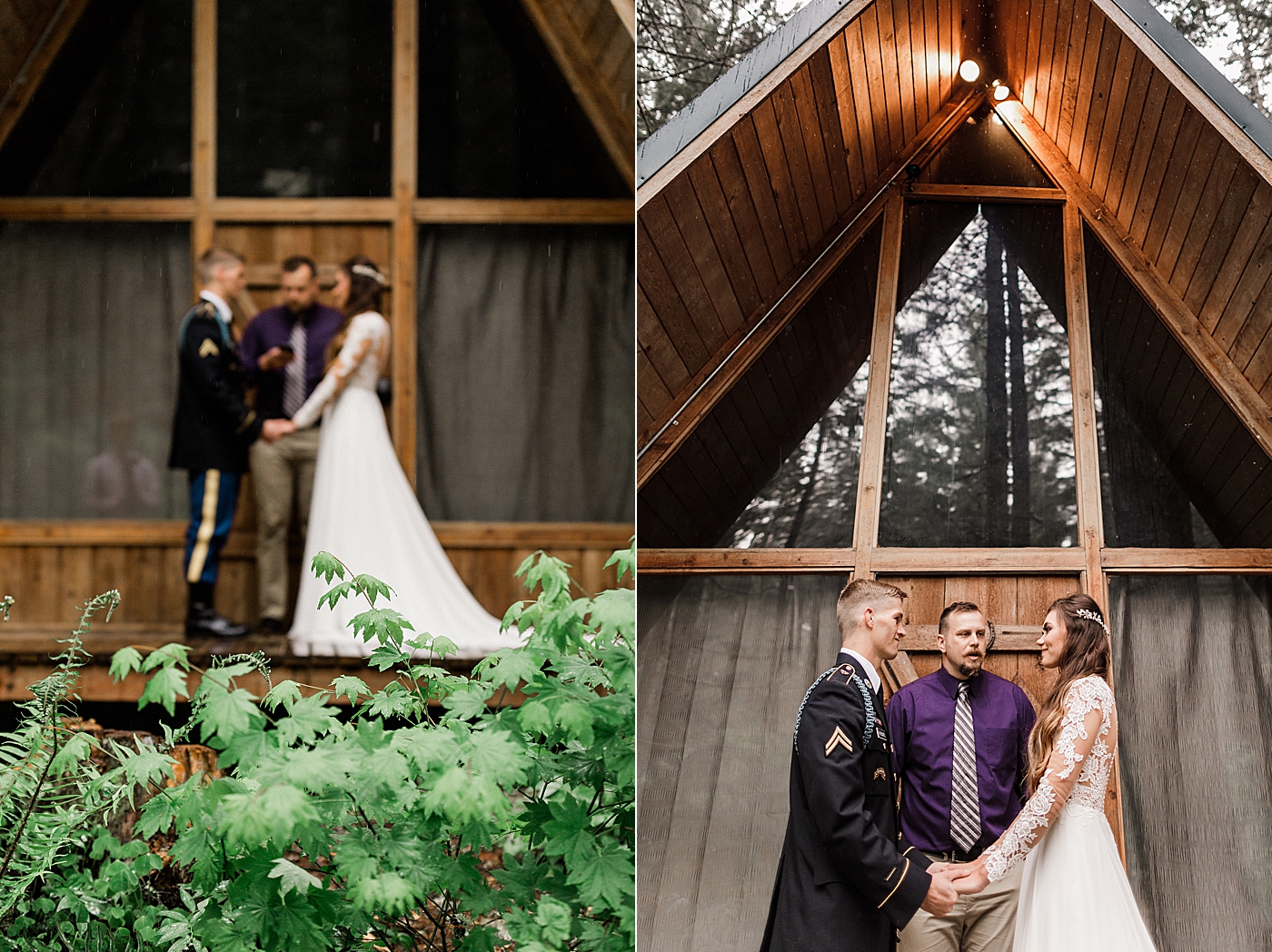 Washington Elopement at a cabin in Ashford, WA. Photographed by Seattle Elopement Photographer, Megan Montalvo Photography. 