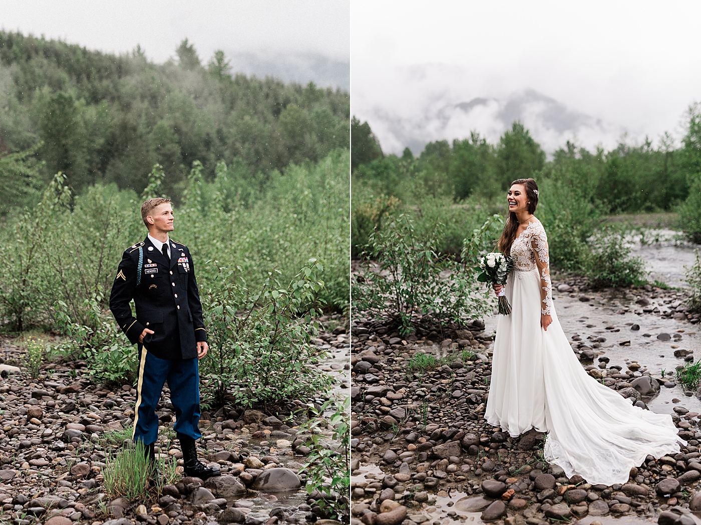 Bride and Groom Portraits at Mt. Rainier Elopement | Megan Montalvo Photography