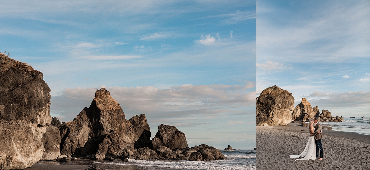 Ruby Beach Elopement. Photos by Washington Elopement Photographer, Megan Montalvo Photography. 