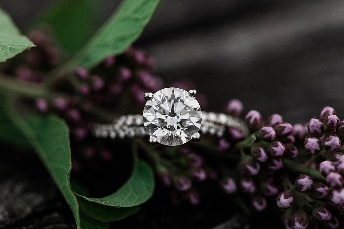 Engagement ring detail photos by Tacoma Wedding Photographer, Megan Montalvo Photography. 