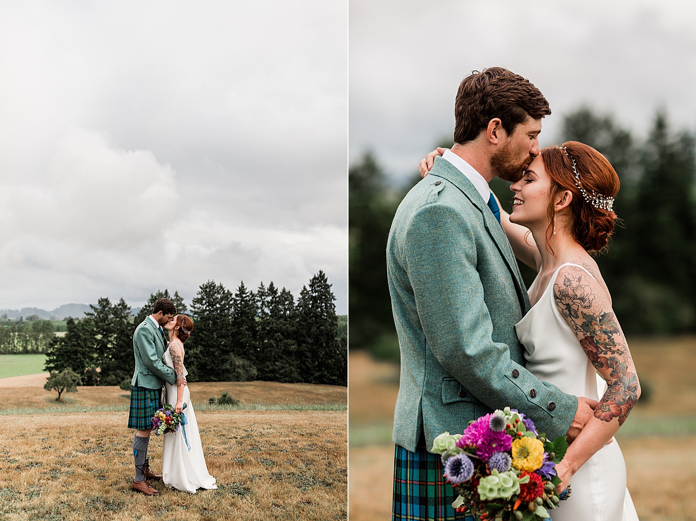 Bride and groom wedding portraits. Photographed by Tacoma Wedding Photographer, Megan Montalvo Photography. 