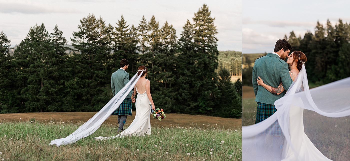 Bride and groom wedding portraits | Chehalis Wedding Photographer, Megan Montalvo Photography