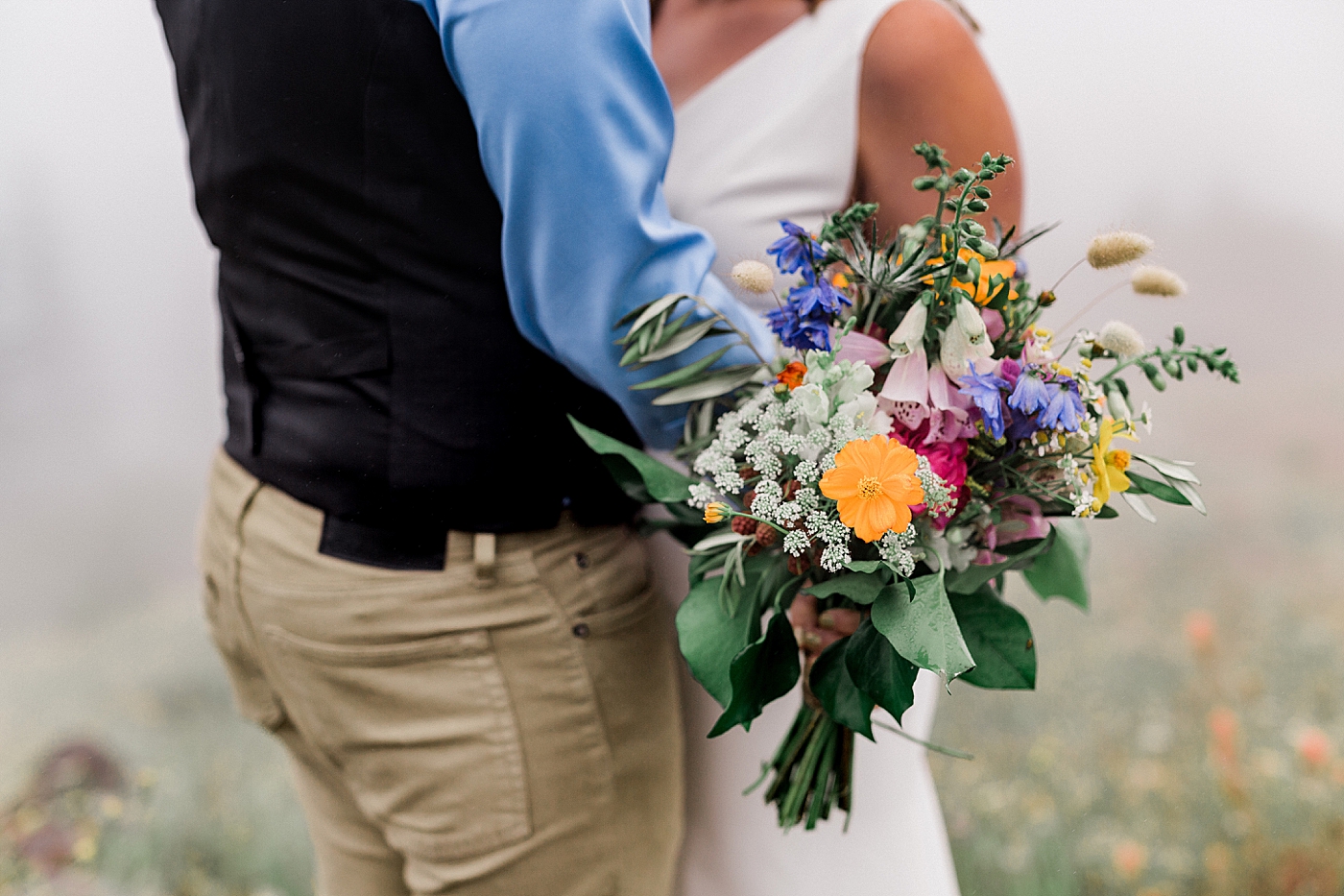 Beautiful floral bouquet by The Ground Up Floral | PNW Elopement | Megan Montalvo Photography
