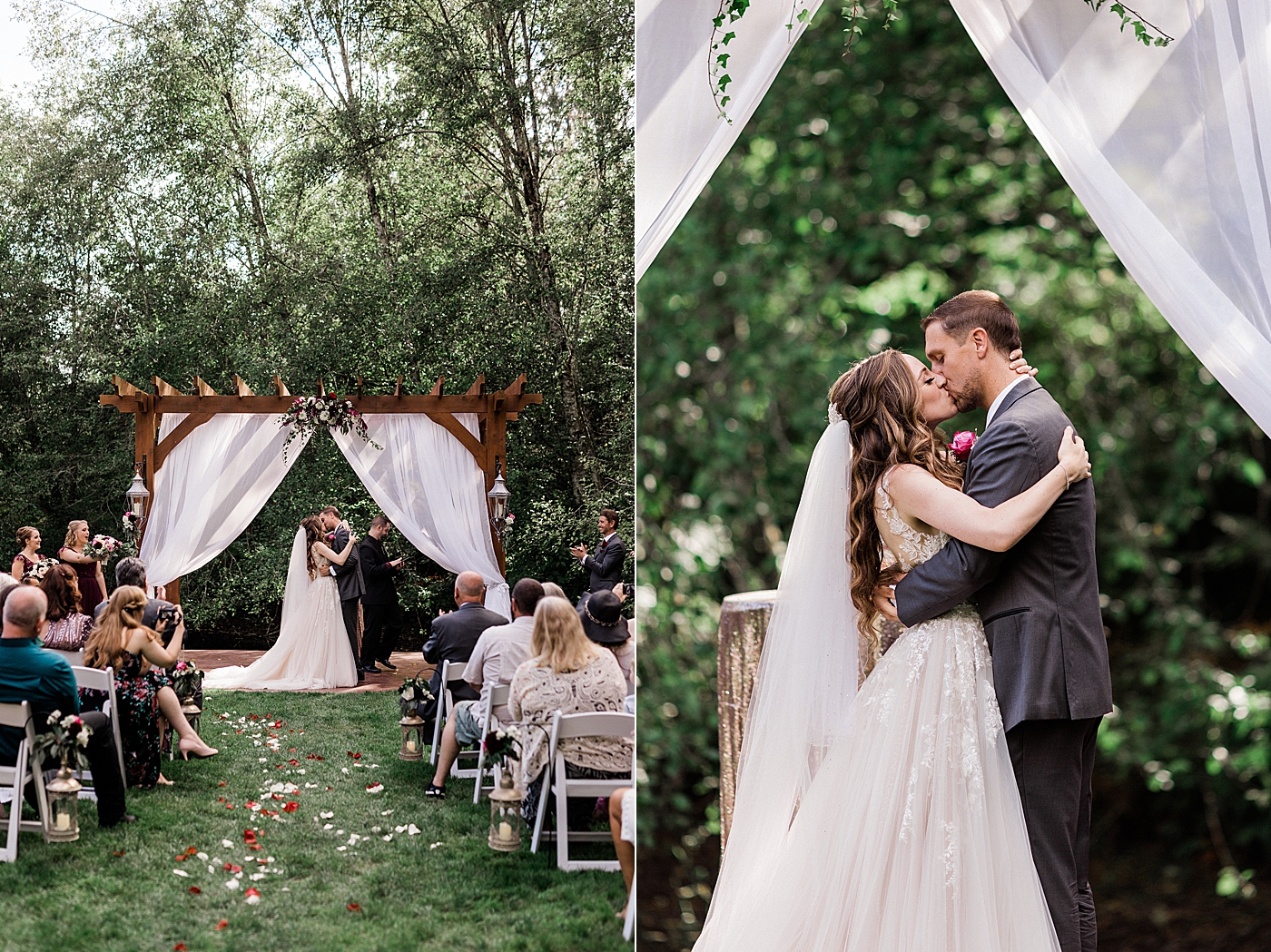 Summer wedding at Cedar Springs in Port Orchard, WA. Photographed by Tacoma Wedding Photographer, Megan Montalvo Photography. 