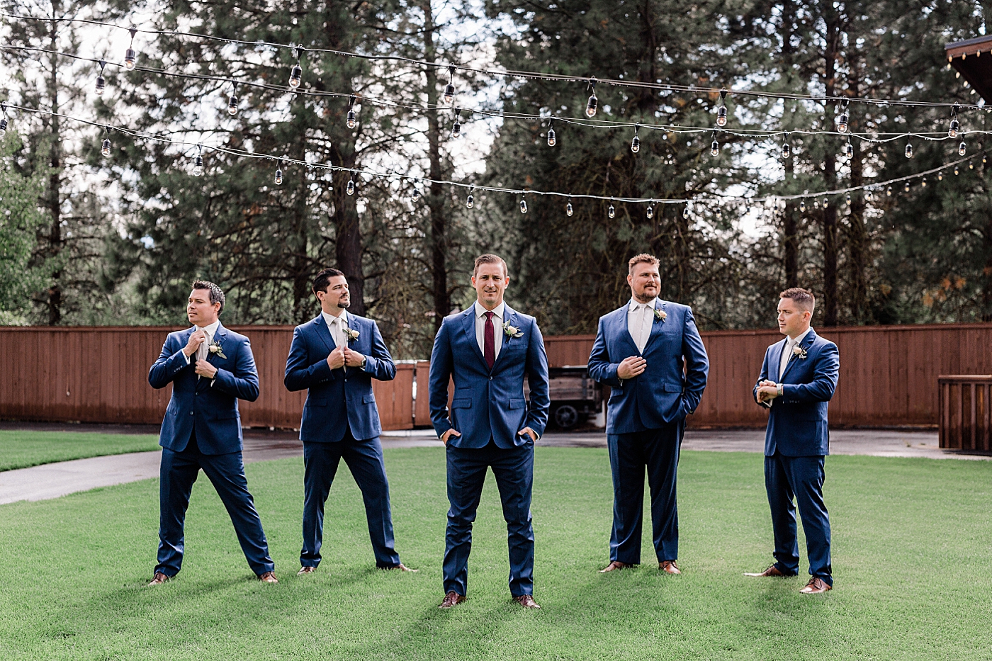 Groom and groomsmen photos at Swiftwater Cellars Wedding. Photographed by Cle Elum Wedding Photographer, Megan Montalvo Photography. 
