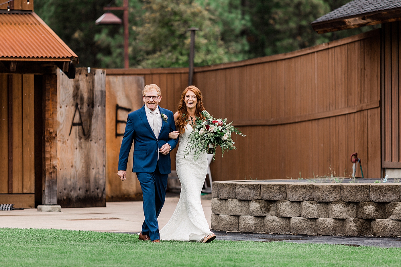 Bride and father walking down the aisle | Megan Montalvo Photography