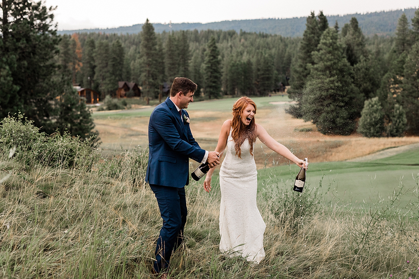 Bride and groom photos at Swiftwater Cellars. Photographed by Seattle Wedding Photographer, Megan Montalvo Photography. 