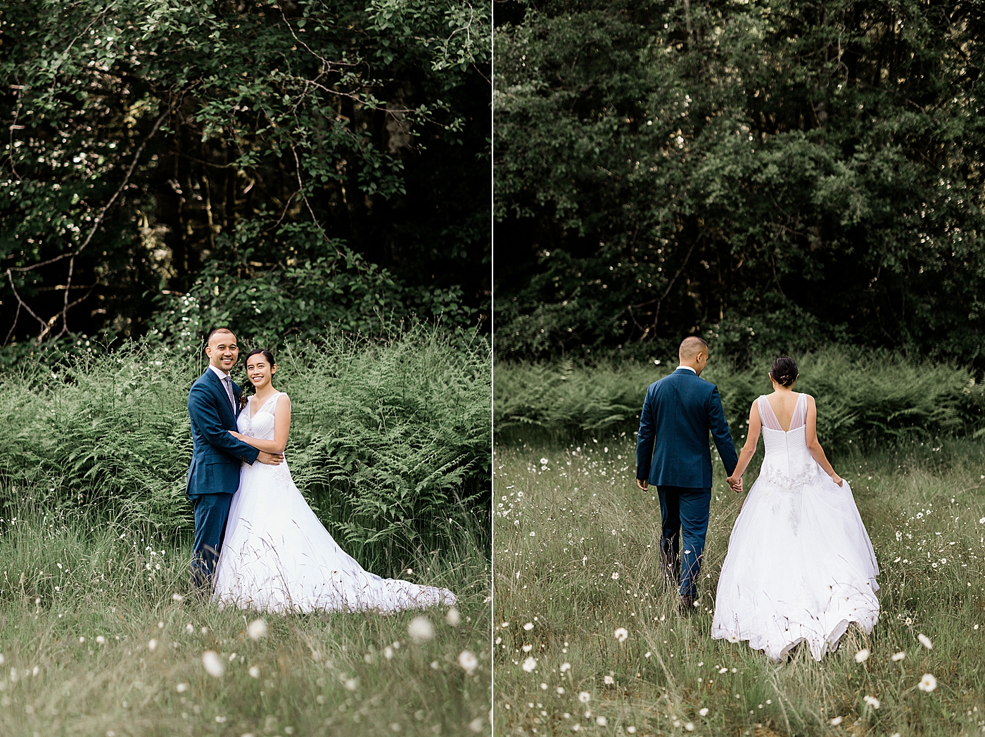 Bride and grooms photos at Lake Crescent Elopement in the Olympic National Park | Megan Montalvo Photography