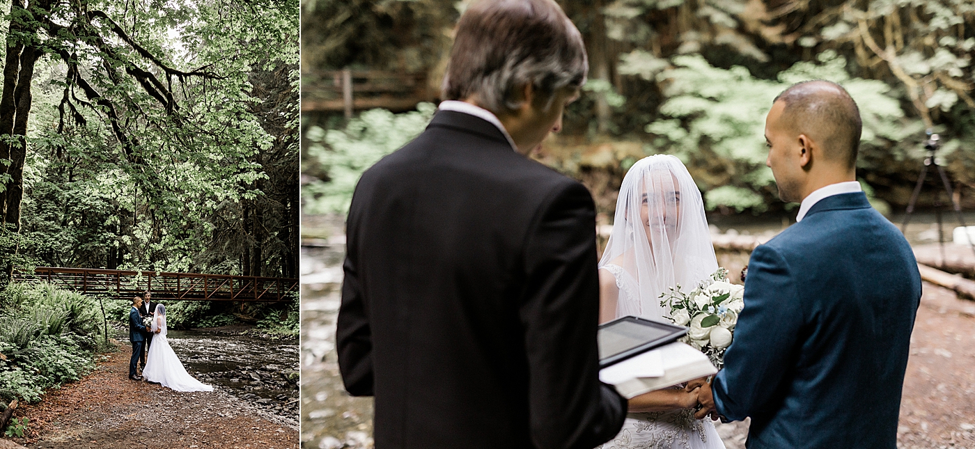 Elopement ceremony at Lake Crescent in the PNW | Megan Montalvo Photography 