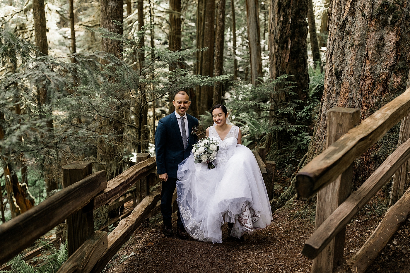 Olympic National Park Elopement at Lake Crescent. Photographed by PNW Elopement Photographer, Megan Montalvo Photography. 