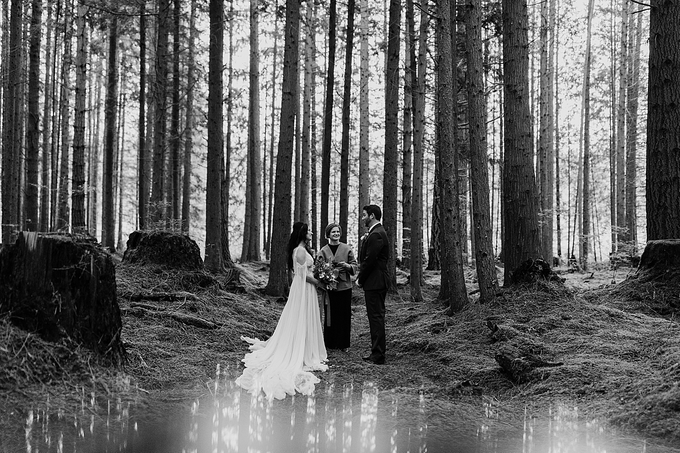 Intimate elopement at The Emerald Forest | Megan Montalvo Photography