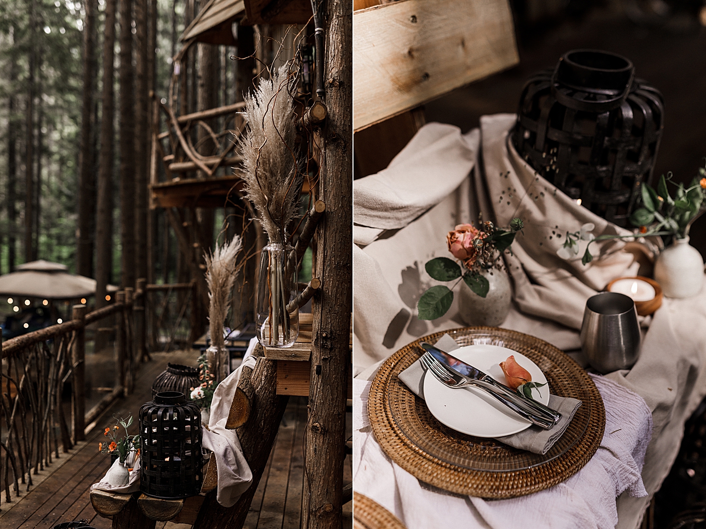 Intimate wedding details at The Emerald Forest | Megan Montalvo Photography