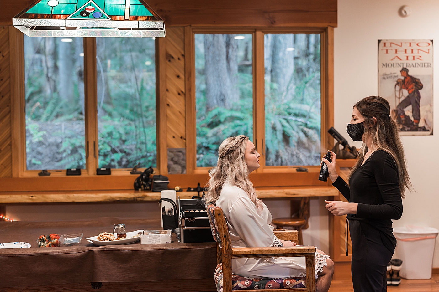 Bride getting ready photos before elopement. Photo by Megan Montalvo Photography.