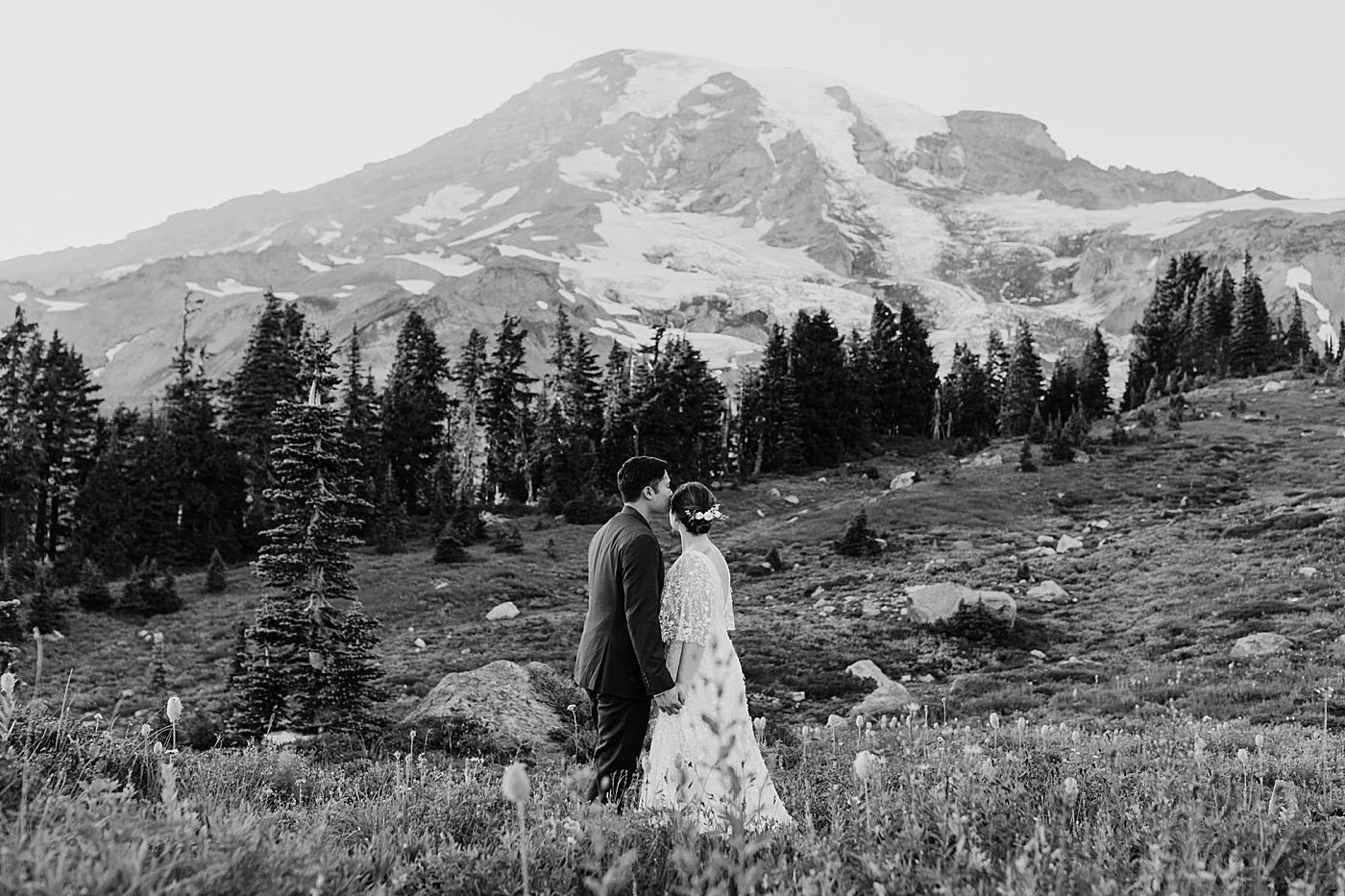 Elopement in the mountains. Photo by Megan Montalvo Photography.