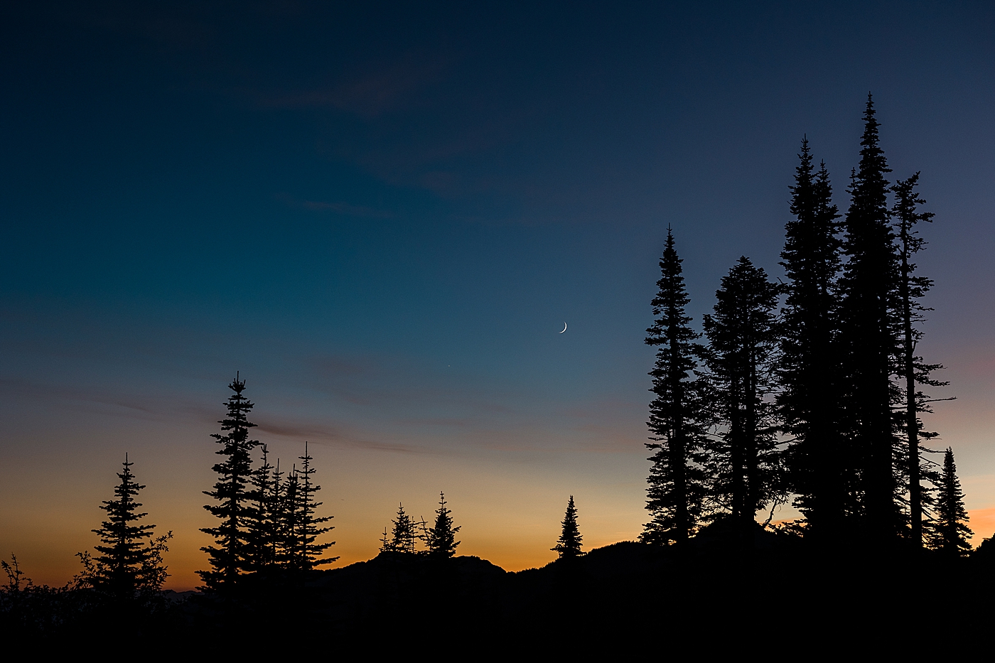Mount Rainier National Park at night. Photo by Megan Montalvo Photography.