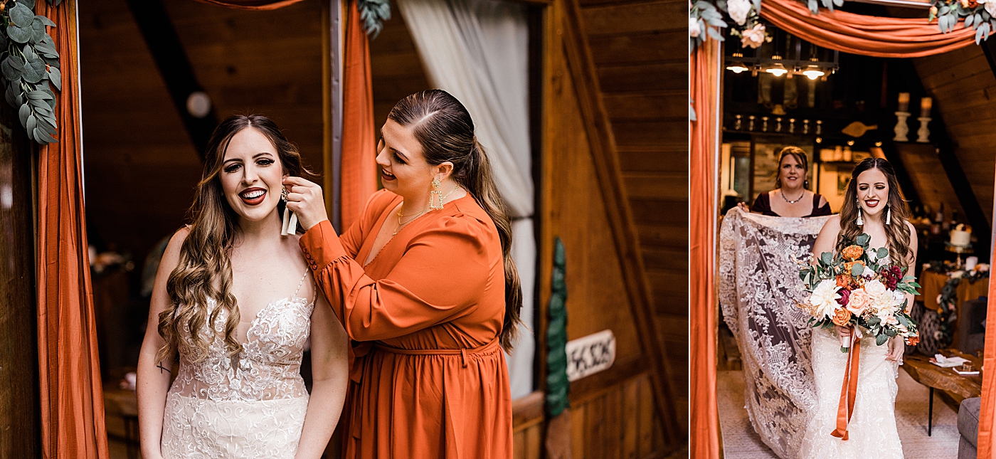 Bride getting ready for elopement | Megan Montalvo Photography