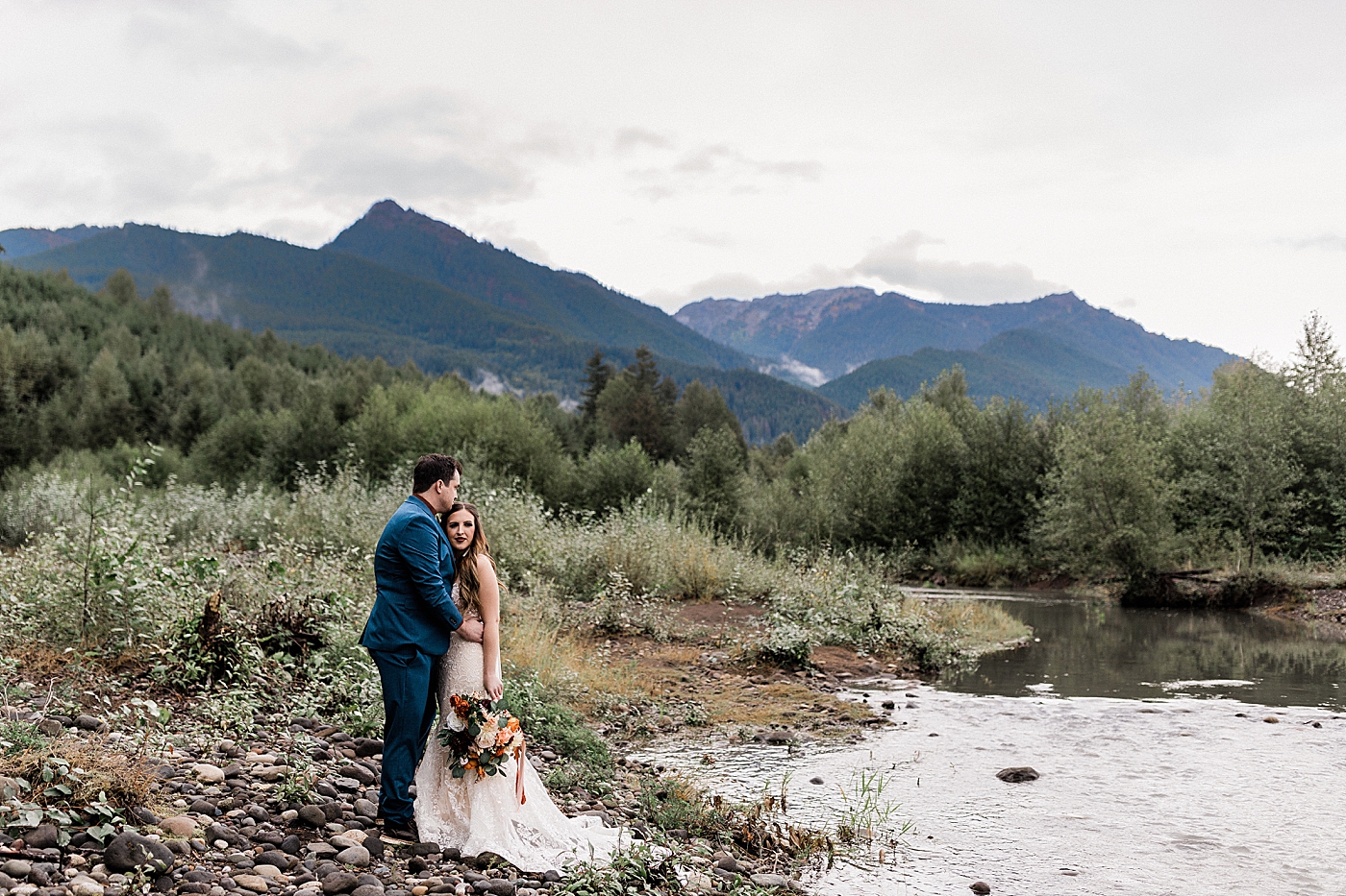 Bride and groom portraits at Mount Rainier National Park | Megan Montalvo Photography