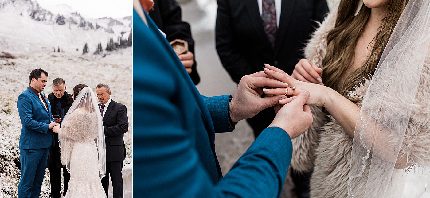 Ring exchange during elopement | Megan Montalvo Photography