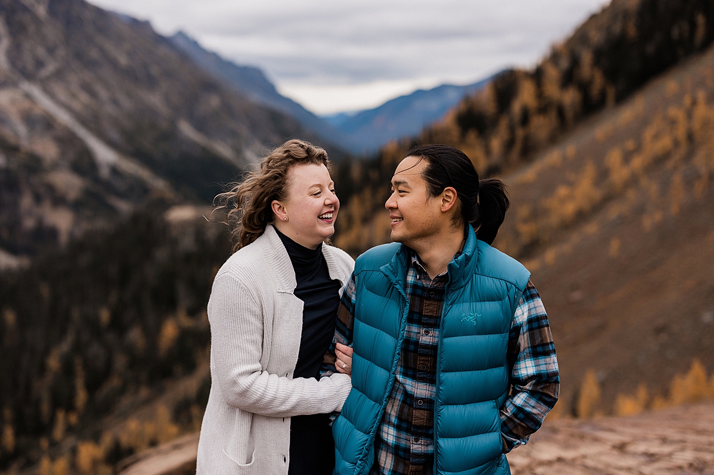 Larches engagement session in Leavenworth with Megan Montalvo Photography.