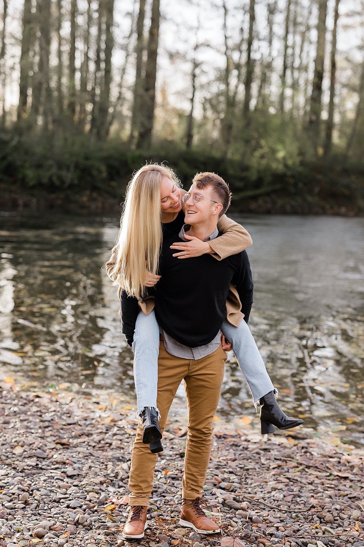 Fall engagement photos. Photo by Megan Montalvo Photography.