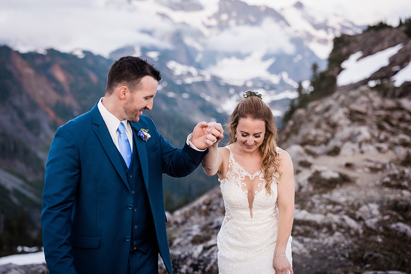 Sunset portraits at Artist Point. Photo by Megan Montalvo Photography.