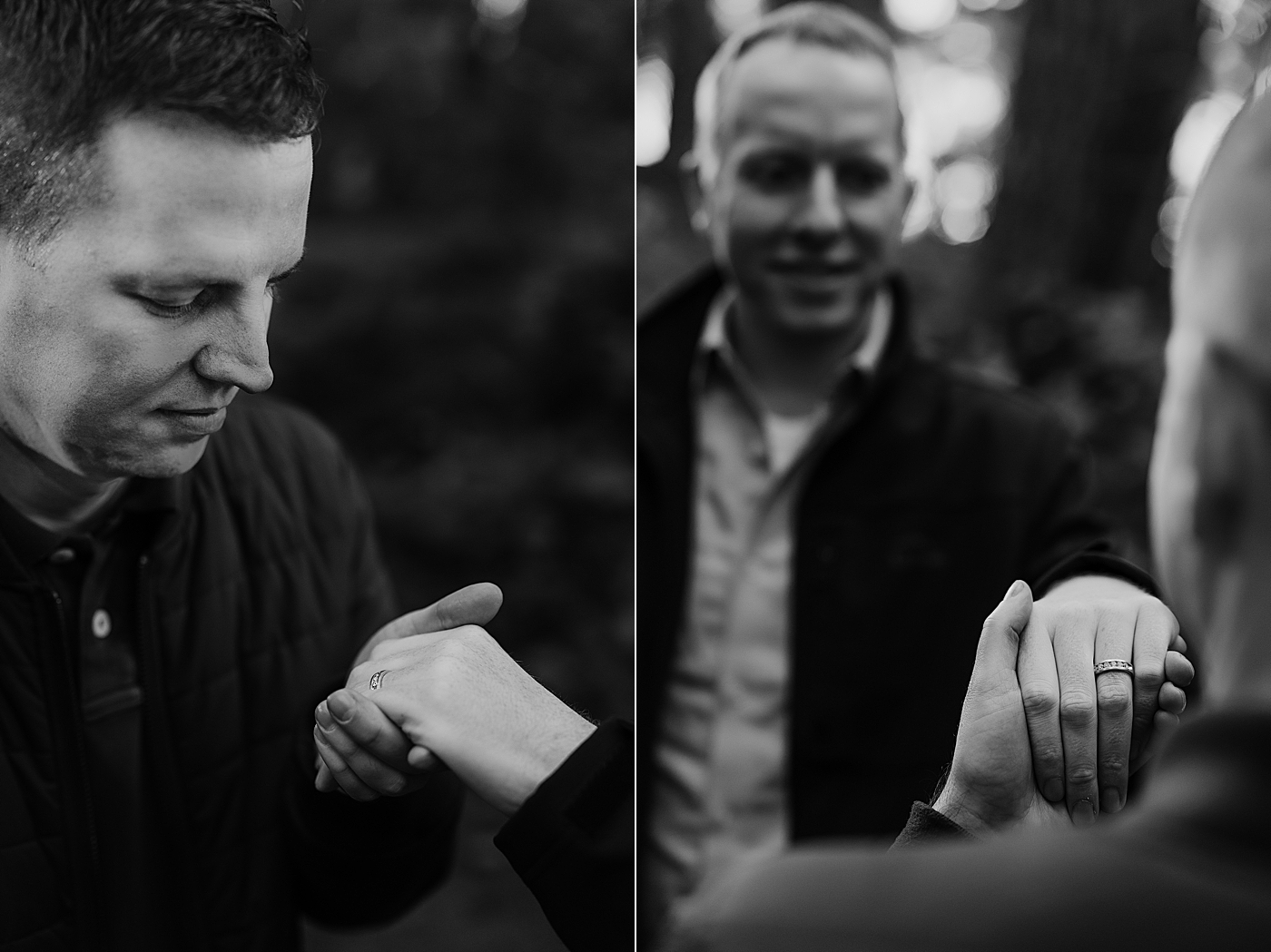 Ring photos during engagement session. Photo by Megan Montalvo Photography.
