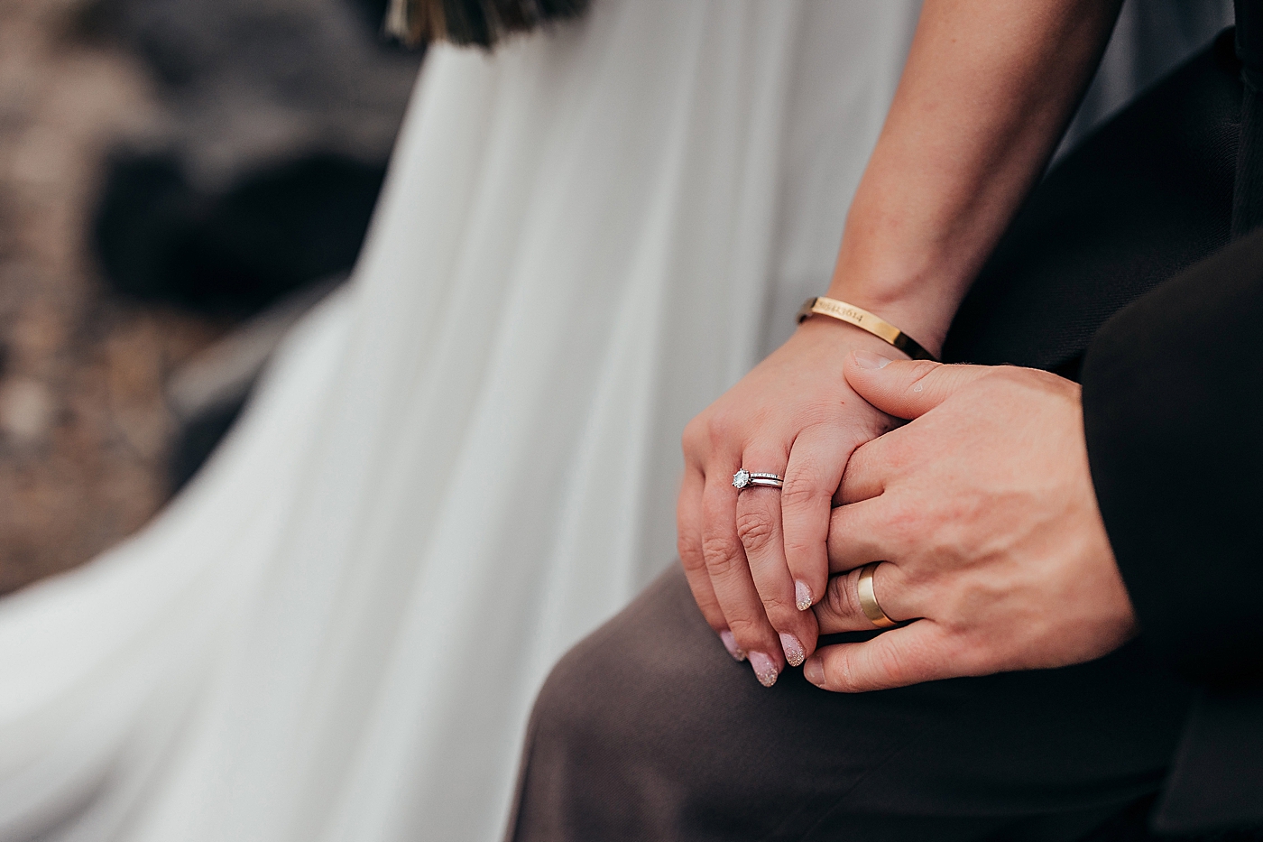 Wedding ring details. Photo by Megan Montalvo Photography.