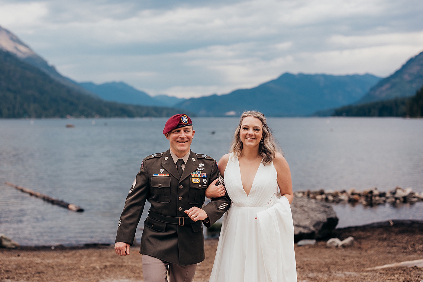 Military elopement in Leavenworth, WA. Photo by Megan Montalvo Photography.
