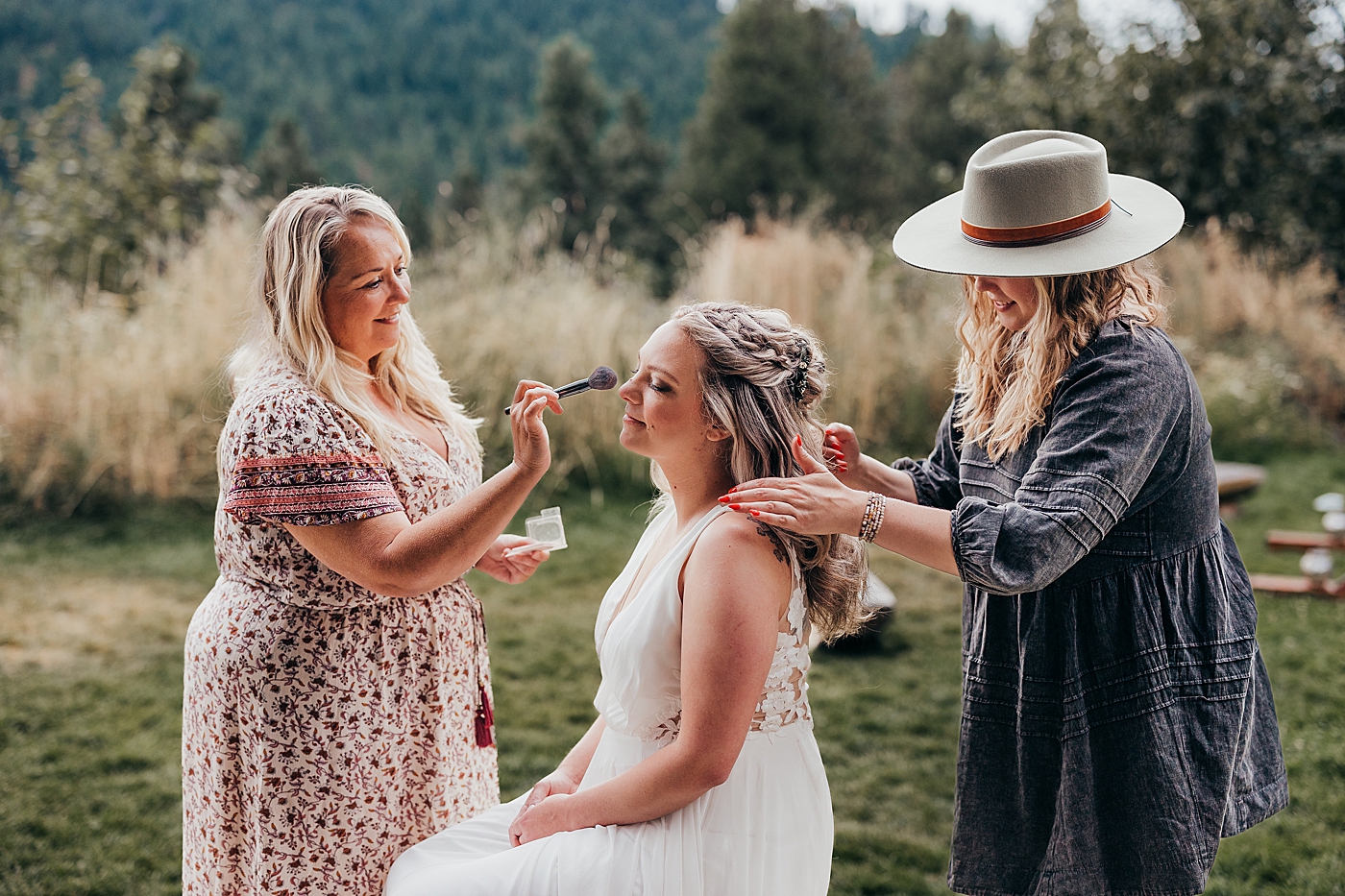 Hair and makeup for elopement. Photo by Megan Montalvo Photography.