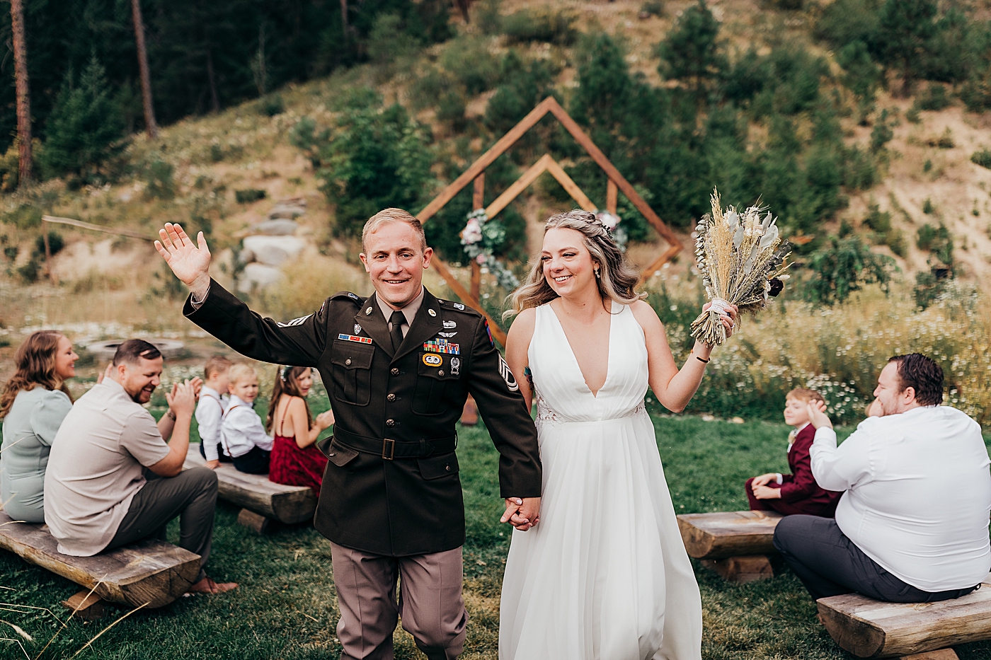 Bride and groom are married! Photo by Megan Montalvo Photography.