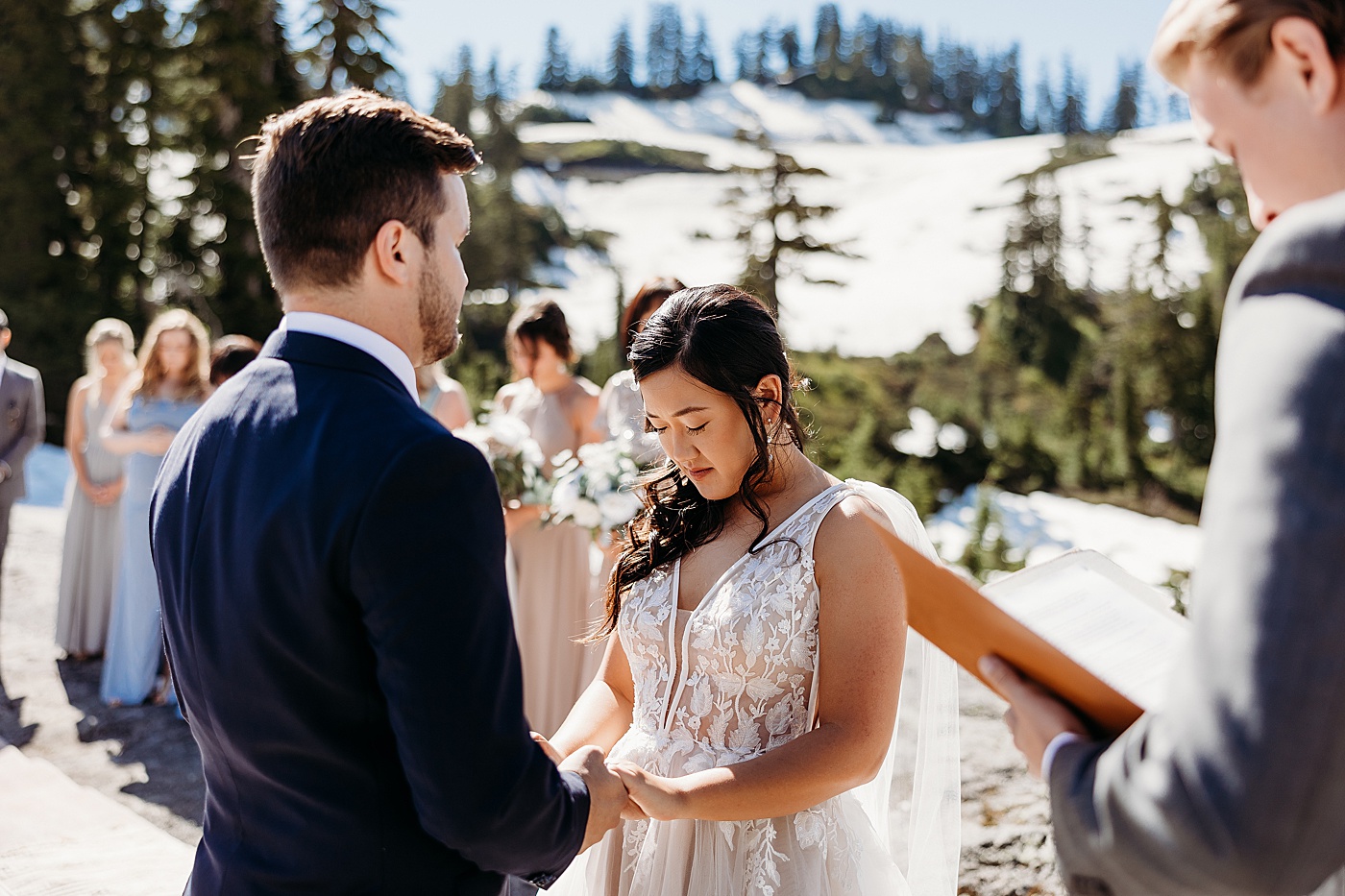 Intimate elopement ceremony at Mount Baker | Megan Montalvo Photography
