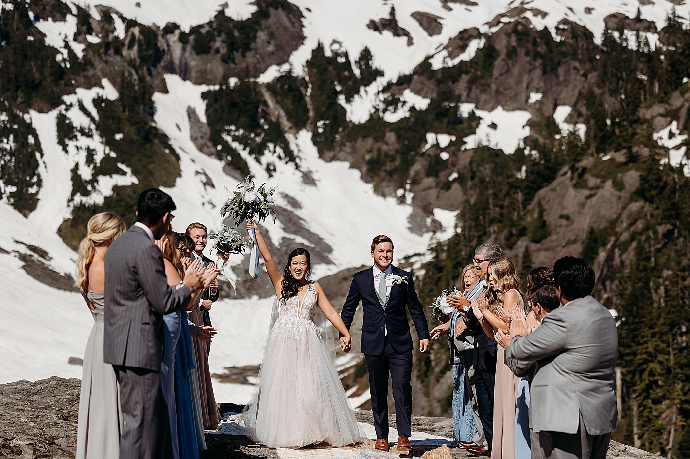 Intimate elopement ceremony at Mount Baker | Megan Montalvo Photography