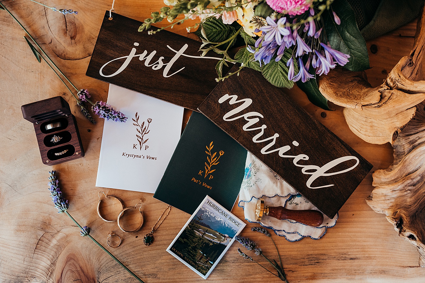 Just married signs and elopement details | Megan Montalvo Photography