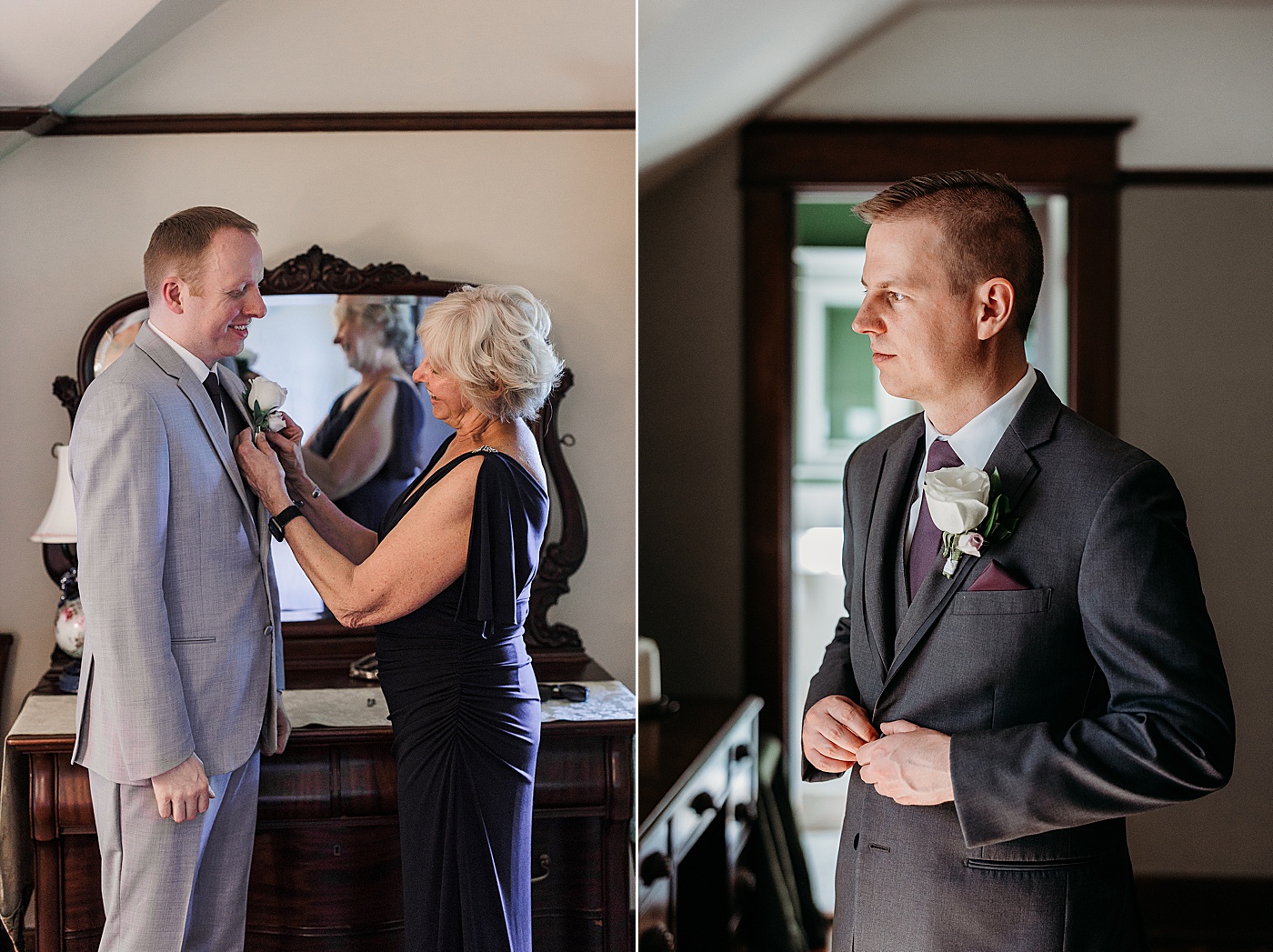 Grooms getting ready for wedding at Sanders Estate | Megan Montalvo Photography