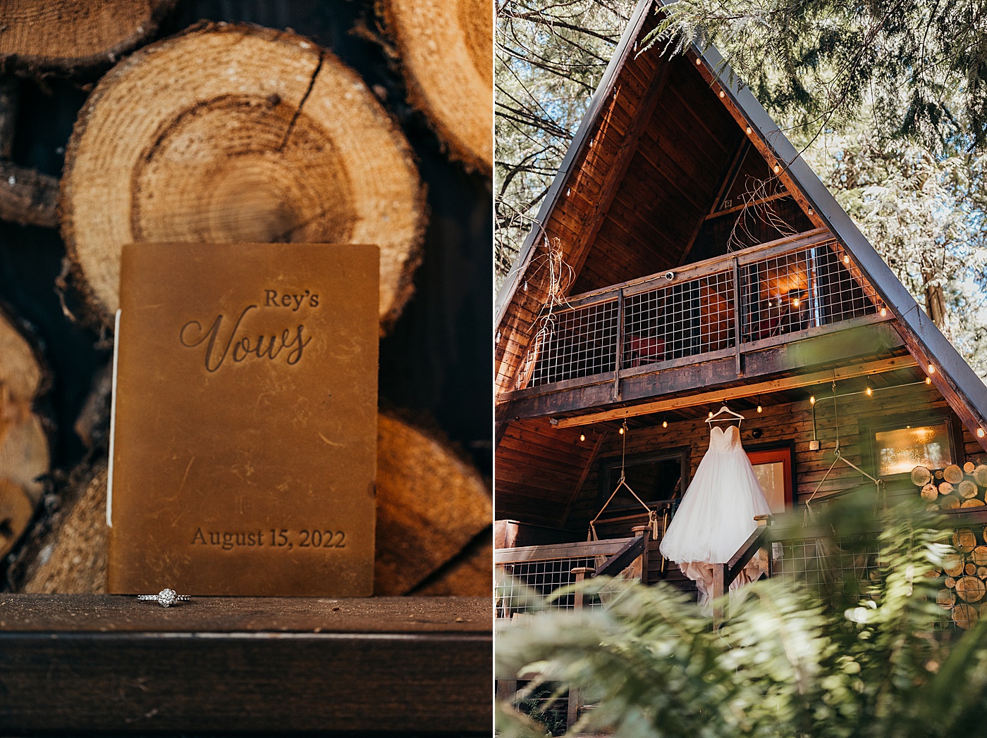Wedding details at Airbnb in Mount Rainier | Photo by Megan Montalvo Photography