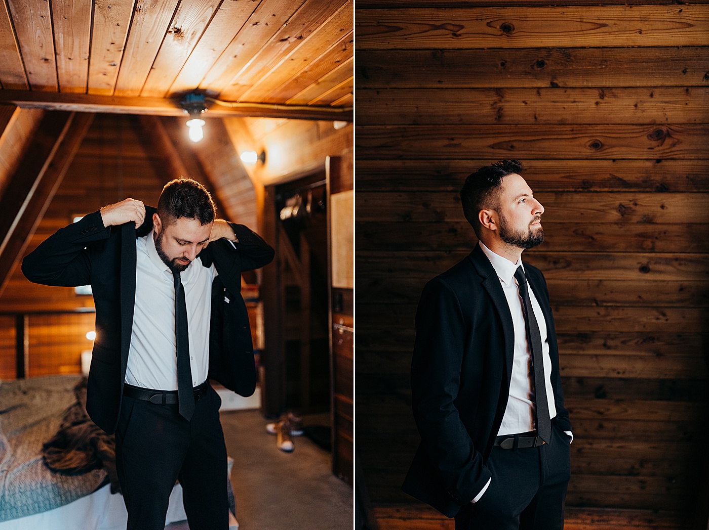 Groom getting ready for elopement | Photo by Megan Montalvo Photography