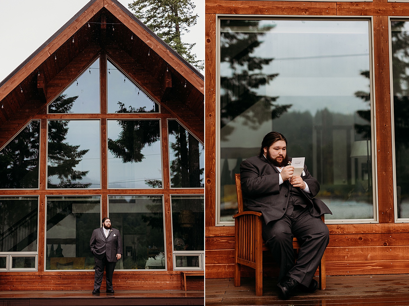 Groom reading letter from his bride | Photo by Megan Montalvo Photography