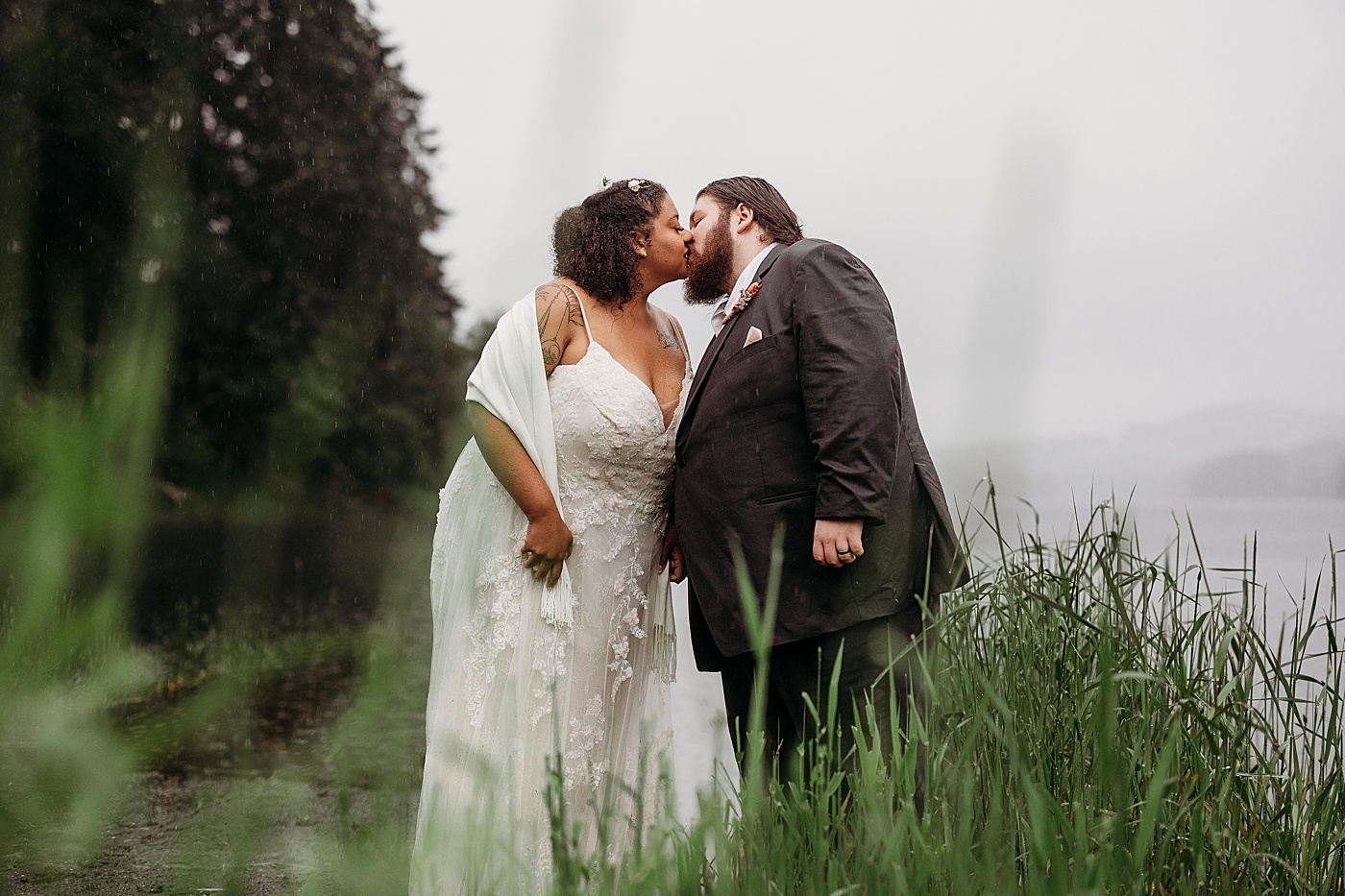 Newlyweds kiss | Photo by Megan Montalvo Photography