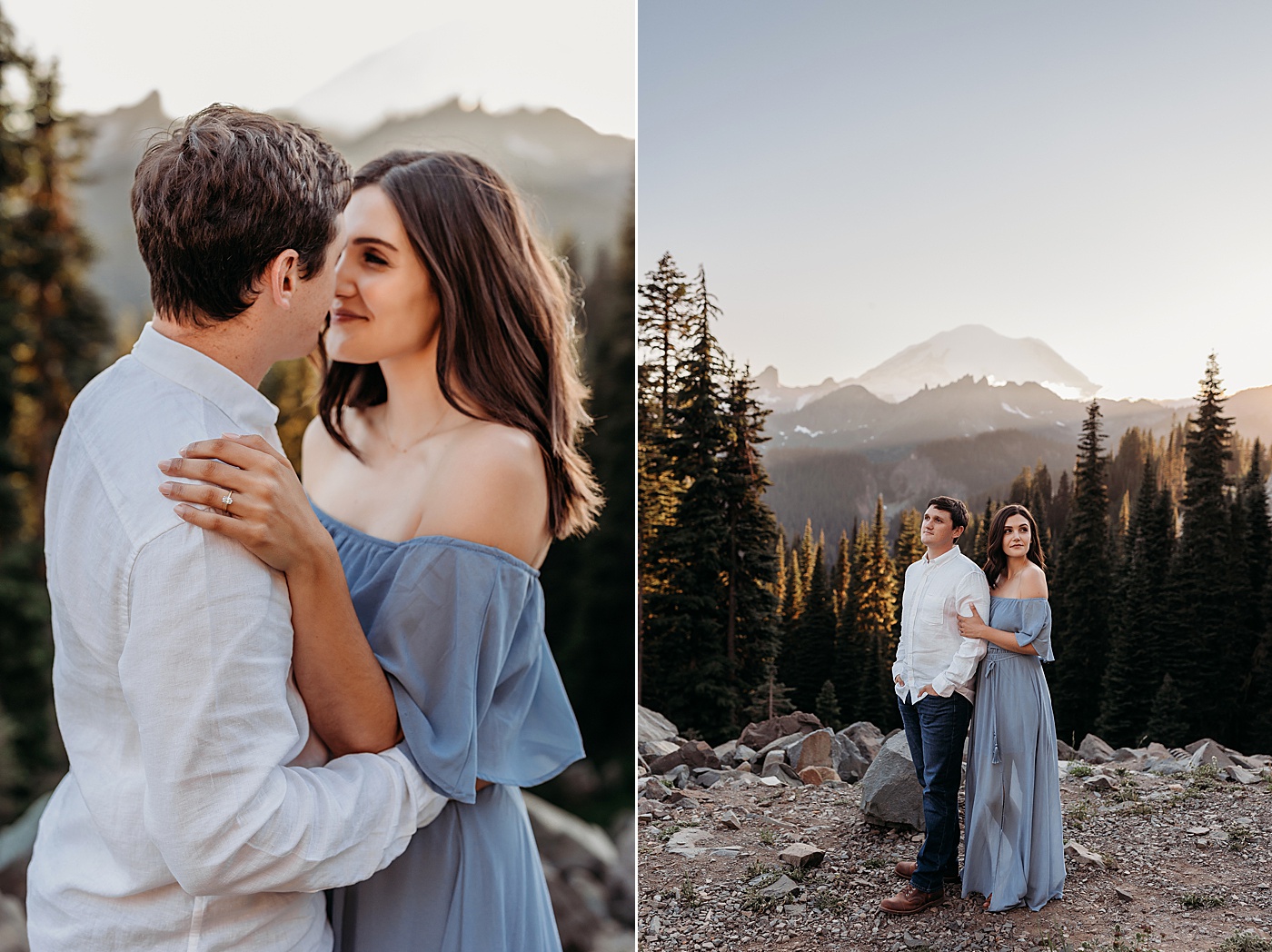 Engagement photos at Mt. Rainier | Photo by Megan Montalvo Photography