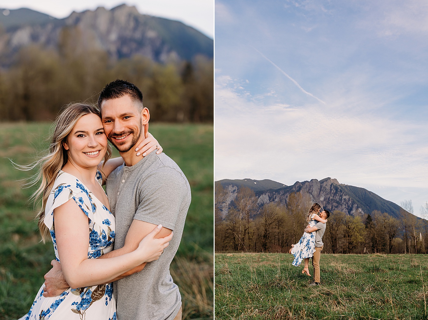 North Bend engagement session with Megan Montalvo Photography.