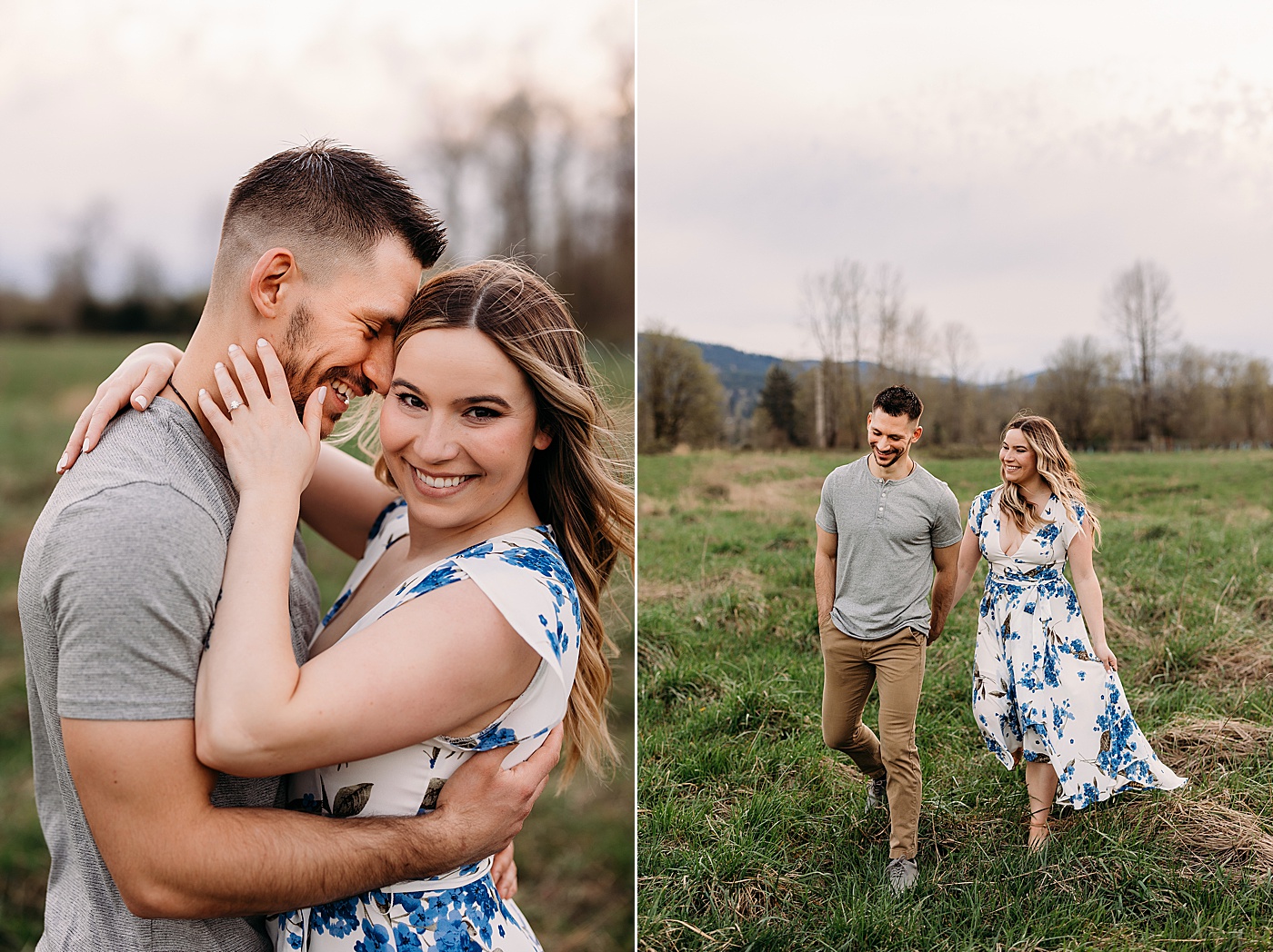 PNW engagement session with mountain views | Photo by Megan Montalvo Photography