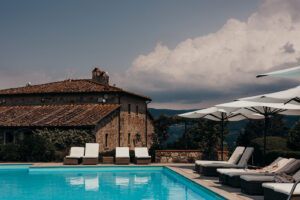 poolside at italian villa