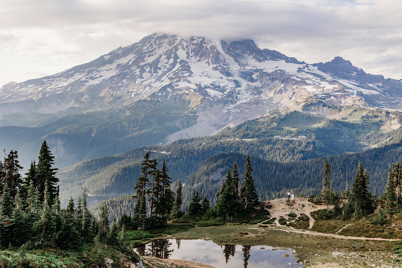 epic view of mt rainier